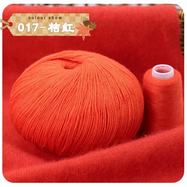 Nvzi Hilo suave, 50 g por rollo, 1 rollo, ideal para tejer bufandas, gorros, abrigos y bolsos a dos agujas y a ganchillo. Hilo ultrasuave para manualidades con un tacto lujoso, color naranja oscuro.