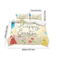 thumbnail image 3 of Uklsqma Easter Bedding Set 3-Piece | Duvet Cover and 2 Pillowcases | Soft Microfiber Fabric | Cartoon Rabbits and Egg Patterns | Zipper Closure | Machine Washable | Bedroom Guest Room Decor, 3 of 6