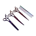 thumbnail image 3 of Juego de tijeras de aseo profesionales para mascotas pequeñas, de acero inoxidable, 5 uds., 7 pulgadas, 3 of 5