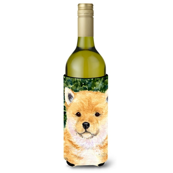 Caroline's Treasures SS8726LITERK Shiba Inu Wine Bottle Hugger, Wine Bottle, multicolor