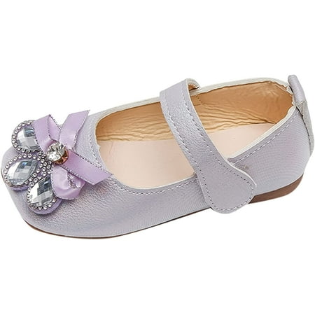 Toddler Girls Sandals Closed Toe Rhinestone Bow Sandals Non-Slip Rubber Summer Shoes for Toddler/Little Kid/Big Kid