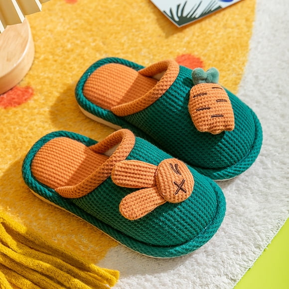 EDFBUYKRS pers for girls size 3 platform Kids Shoes Slippers Bedroom Home Slippers Cartoon Rabbit Slippers Winter Indoor Outdoor Slippers for Boys Girls