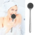 thumbnail image 4 of Pompotops Bath Shower Body Brush, Silicone Bath Brush With Long Handle, Soft Body Brush Back, Shower Wet, Gray, 4 of 8