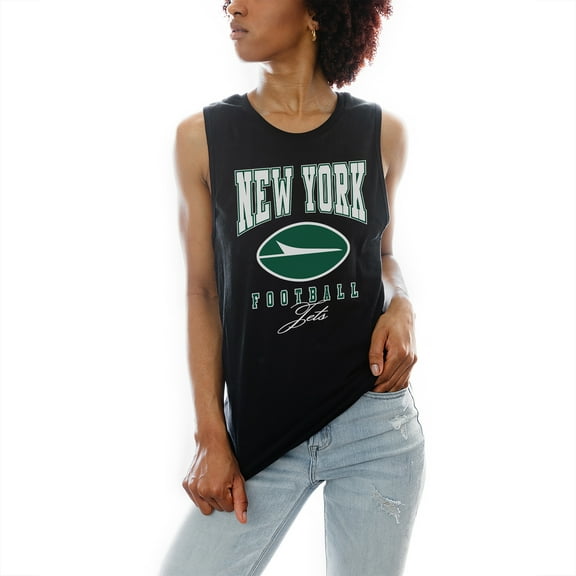 Women's Gameday Couture Black New York Jets Preseason Opener Racerback Tank Top