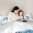 thumbnail image 4 of Erosebridal Watercolor Underwater Word Queen Comforter Set,Ocean Marmine Sealife Turtle Bedding Comforter Set For Kids, Reversible 3-Piece, 4 of 7