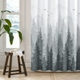 thumbnail image 2 of Plant Shower Curtain Mountain Forest Nature Tree Fabric Shower Curtain for Bathroom Water Repellent Shower Curtain Bathtubs Hotel, 36 x 72 inch, Grey, 2 of 5