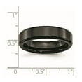 thumbnail image 2 of Ceramic Beveled Edge Black Faceted Edge 6mm Polished Band Ring Size 11.5 Ring for Women and Men, 2 of 2