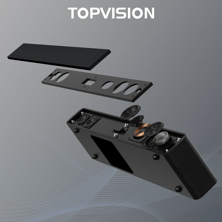 TOPVISION 150W 4.1ch Soundbar with Subwoofer, 4 Drivers, 2