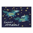 thumbnail image 1 of Saying Cutting Board, 2 Unicorns Flying in Night Sky Fantasy Themed Cartoon, Decorative Tempered Glass Cutting and Serving Board, Small Size, Multicolor, by Ambesonne, 1 of 1