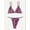 01 Purple, variant on Hicidod Women Two Piece Thong Bikini Set Sexy Halter Triangle Swimsuit Fashion Printed String Brazilian Bathing Suits