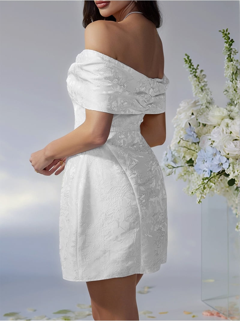 Saitn Short Cocktail Dresses for Teens Off the Shoulder Homecoming Dress  with Party Gowns 2025 Cream White L - Walmart.com