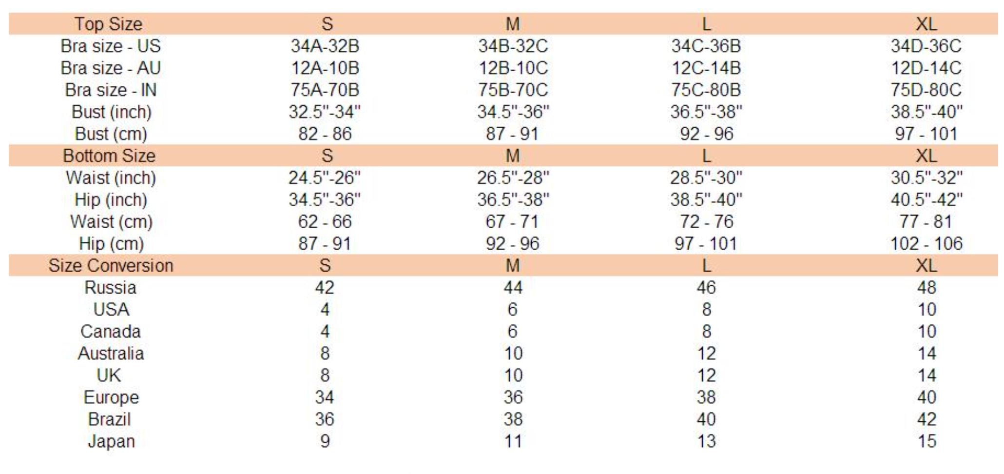 80 b bra size conversion