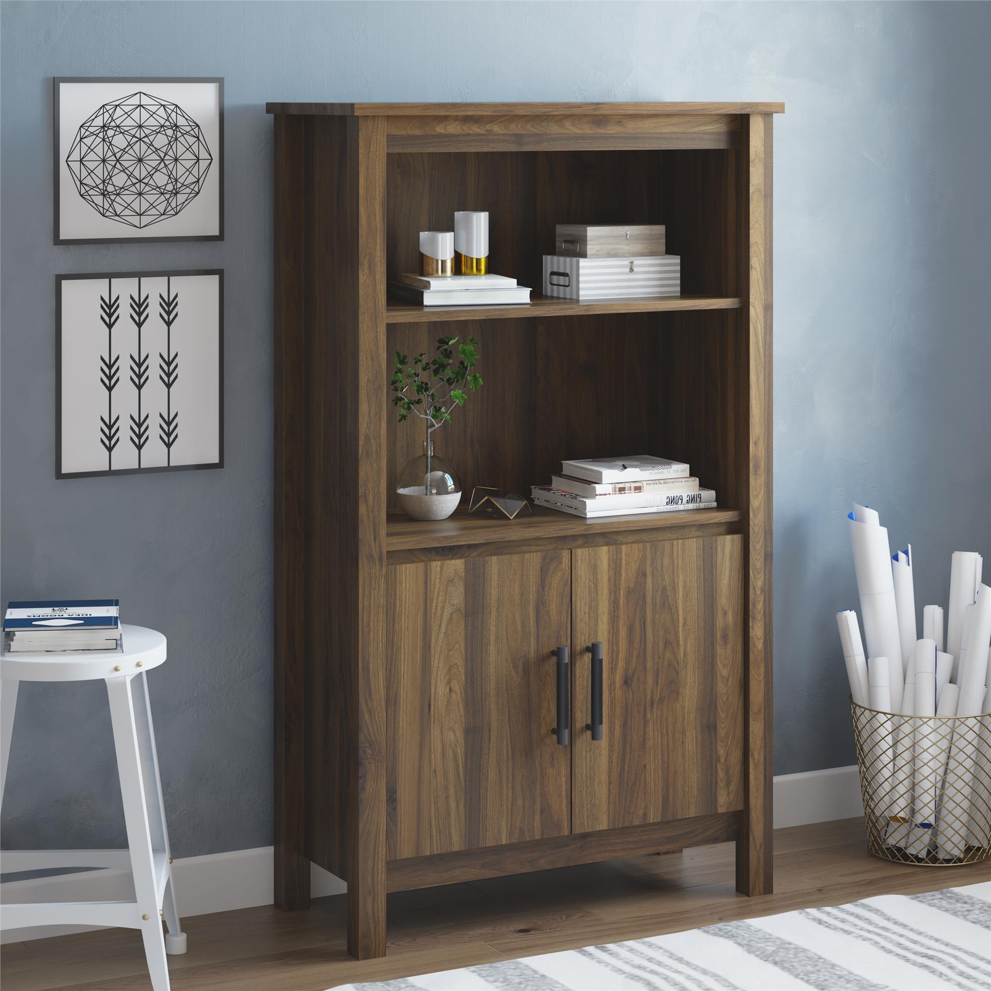 Better Homes Gardens Wesley 3 Shelf Bookcase With Doors