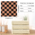 thumbnail image 3 of Black Orange Checked Pattern Dish Towels 6 Pack Kitchen Cleaning Dish Cloths Absorbent Reuseable Cleaning Cloths 11'' x 11'', 3 of 9