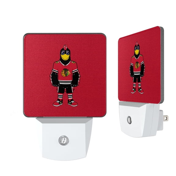 Chicago Blackhawks 2-Pack Solid Design Mascot Nightlight Set