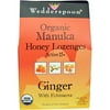 Wedderspoon Organic Ginger with Echinacea Active 15+ Manuka Honey Lozenges, 4 oz