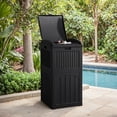 thumbnail image 7 of 30 Gallon Trash Can, Resin Outdoor Garbage Can with Lid, Waterproof Hideaway Patio Waste Bins for Outside Use (Black), 7 of 7