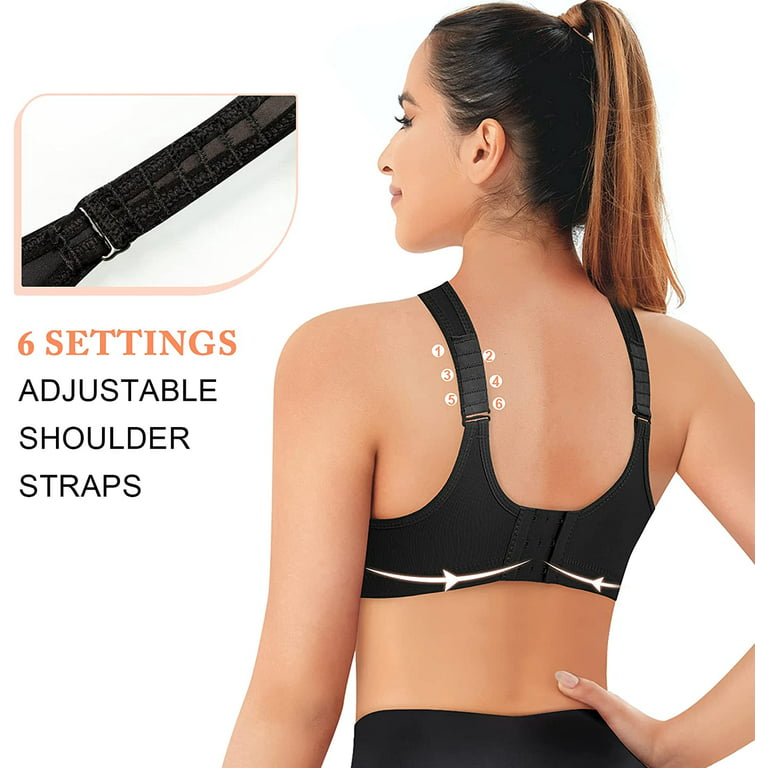 Gotoly High Impact Sports Bra for Women Wireless Adjustable Straps