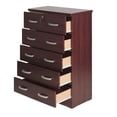 thumbnail image 4 of Home Furniture Cindy 5 Drawer Chest Wooden Dresser with Lock - Mahogany, 4 of 7