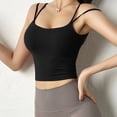 thumbnail image 3 of Sngxgn Womens Tank Top Camisole Spaghetti Strap Tops Basic Crew Neck Back Camis(Black,M), 3 of 4
