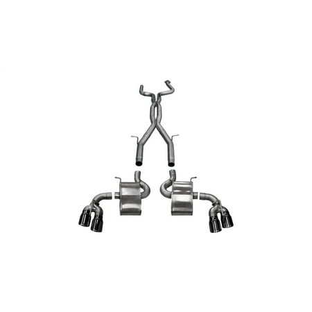- Corsa 16-18 Chevy Camaro SS 6.2L Xtreme+ 2.75in Cat-Back Dual Rear Exit w/ Twin 4in Black PVD Tips