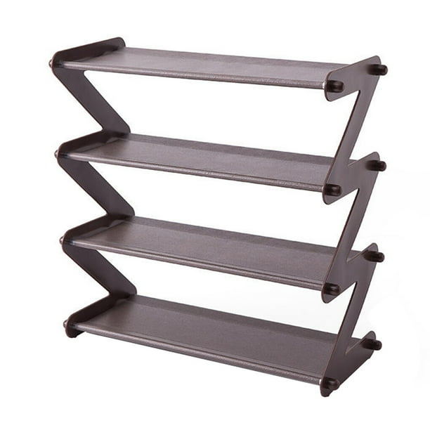 Naiovety Estante para zapatos de 4 niveles, soporte para zapatos en forma de Z, organizador de almacenamiento de plástico para el hogar, Almacenamiento y organización del hogar