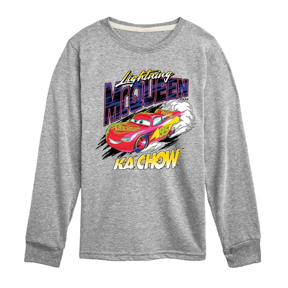 Cars - Lightning McQueen  Kachow - Youth Boys Long Sleeve Graphic T-Shirt