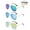 Silver, variant on - 2 Pack & 3 Pack Classic Aviator Sunglasses Flash Full Mirror lenses Metal Frame for Men Women UV Protection
