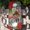 Red Black White, variant on Christmas Table Cloths for 8 Foot Rectangle Tables, Red Cardinal Bird Poinsettia Pine Needles Plaid Patio Waterproof Elastic Fitted Tablecloths, Washable Rectangular Table Cover for Camping
