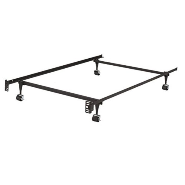 king's brand furniture heavy duty metal twin size bed frame with rug