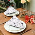 thumbnail image 5 of Iauyy Satin Napkins Set of 6- Navy-anchor Pattern DIY Printing Decoration Cloth Napkin- Easy Care for Home/Party, 5 of 8