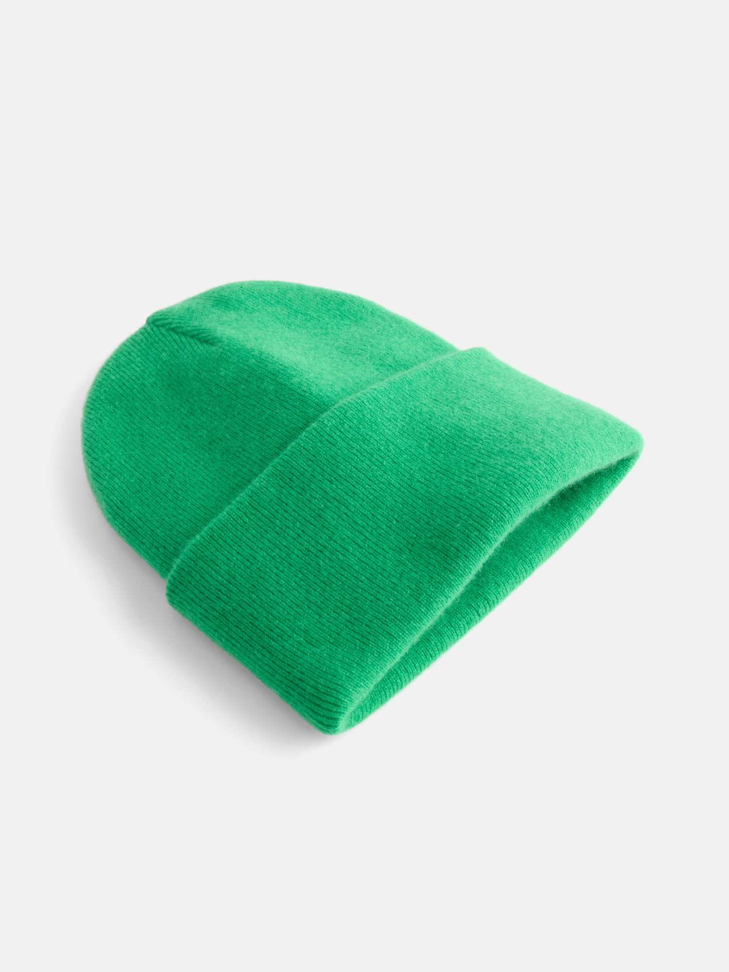 Free Assembly Men's Cashmere Ribbed Beanie Hat, One Size