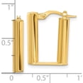 thumbnail image 4 of 14K Yellow Gold Polished U Shape Hoop Earrings (Width 14.9) (Length 21) - Jbsp, 4 of 5