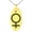 Gold, variant on Stainless Steel Solar System Planetary Venus Engraved Small Oval Charm Pendant Necklace
