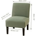 thumbnail image 5 of 2 Pack Armless Accent Chair Covers, Stretch Knitted Slipper Chair Couch Slipcover Furniture Protector, Cyan, 5 of 9