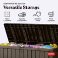 thumbnail image 5 of Keter Kentwood 92 Gallon Resin Deck Box-Organization and Storage for Patio Furniture Outdoor Cushions, Throw Pillows, Garden Tools and Pool Floats, Brown, 5 of 9