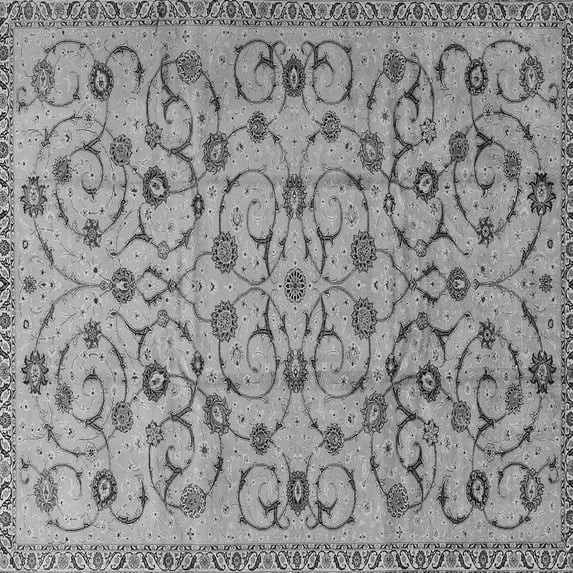 Ahgly Company Indoor Square Persian Gray Traditional Area Rugs, 6' Square