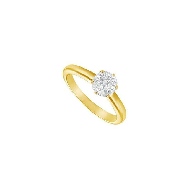18K Yellow Gold 1.25 CT Diamond Solitaire Ring - Size 9.5