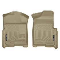 Husky Liners 18333 Weatherbeater Floor Mats Fit 2009-2014 Ford F-150 Regular/SuperCab/SuperCrew w/o Manual Transfer Case Front Row Liners 2pc Tan