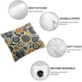 thumbnail image 6 of nygtbtfer Set of 2 Carpet Pattern Decorative Throw Pillows Outdoor PillowCase Square Linen Cushion Case Decor for Sofa Couch Bed White, 6 of 7