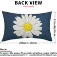 thumbnail image 3 of Daisy Flower Blue Lumbar Pillow Covers 12x20 Inch White Petal Floral Bloom Decorative Pillow Cases Spring Summer Seasonal Cushion Covers Farmhouse Home Decor for Porch Couch Outdoor Set of 2, 3 of 6