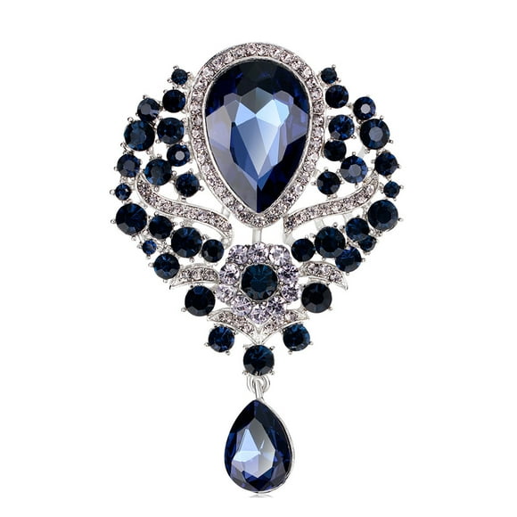 jovati European And American Luxury Banquet Jewelry Fashion Diamond Water Drop Brooch
