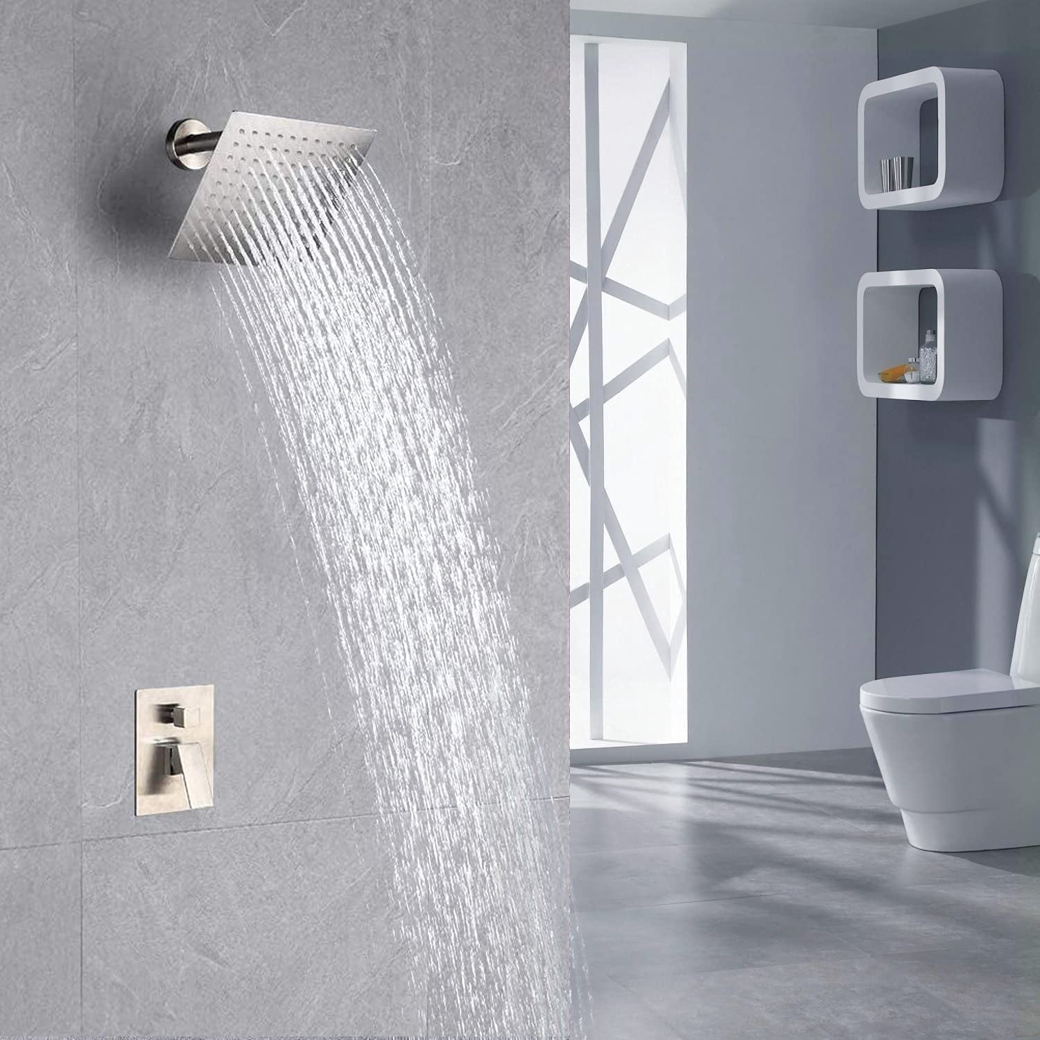 Rain Shower Head  High Made Of 304 Stainless Steel Relaxed Experience Even At Low Water Flow And (6" Chrome)