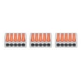 thumbnail image 2 of 40 piezas Conector de tuerca de palanca Bloque de terminales de conexión rápida de cable compacto de 5 vías PCT-215 Naranja, 2 of 12