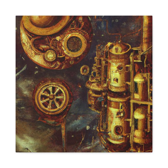 Steampunk Space Station Dreams - Canvas