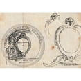 thumbnail image 2 of Hubert-François Gravelot 14x11 Black Ornate Wood Framed Double Matted Museum Art Print Titled: Design for a Corner; Picardy Trade Chamber; First Draft (ca. 1761), 2 of 5