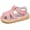 Pink L1258, variant on Baby Boys Girls Summer Lightweight Soft Sole Closed-Toe Outdoor Leather Athletic Sandals