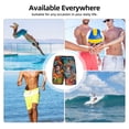thumbnail image 6 of Uemuo Psychedelic Faces Colorful Pattern Mens Swim Trunks Quick Dry Board Shorts with Mesh Lining, Stretch Beach Shorts Quick Dry No-Chafing Board Shorts-, 6 of 9