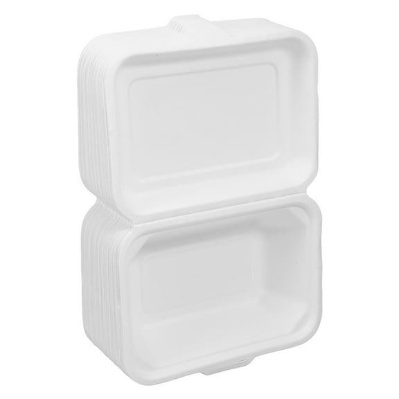 Homoyoyo White Paper Disposable Food Containers for Packing Meals and Desserts 50Pcs