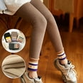 thumbnail image 5 of YunPes Kids Fleece Lined Tights Girls Cute Graphic Warm High Waist Stretchy Leggings Winter Cozy Thick Soft Cotton Pantyhose, 5 of 6
